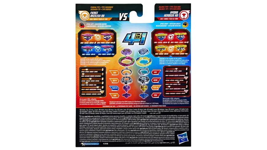 Hasbro - Beyblade Burst QuadStrike Doppelpack, 1 Stück, sortiert