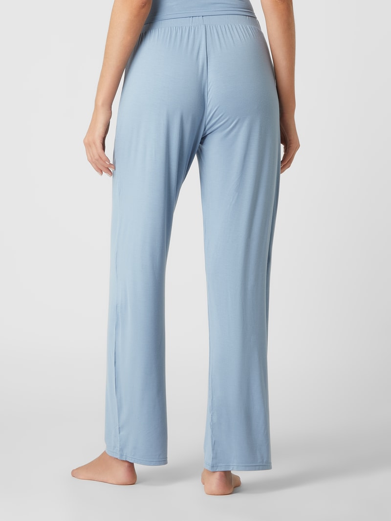 Pyjama-Hose aus Viskose-Elasthan-Mix in blau