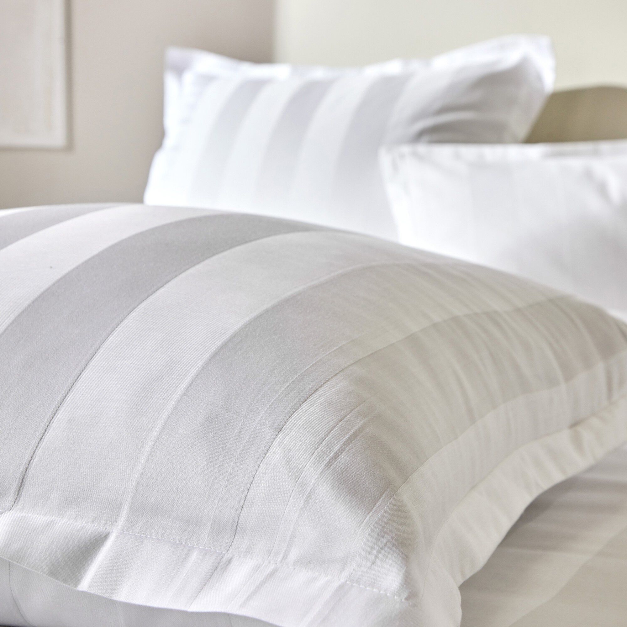Linge de lit satin rayé