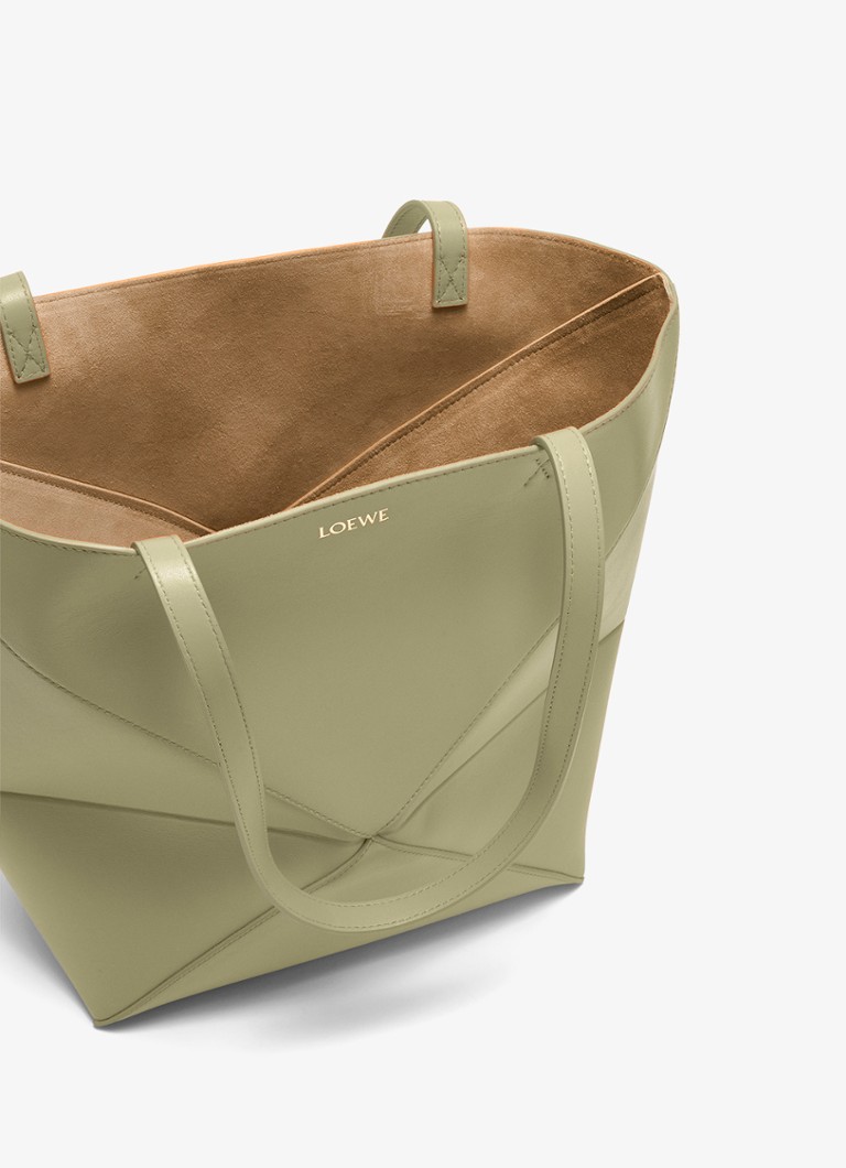 LOEWE Puzzle Fold vidēja izmēra iepirkumu soma no teļādas