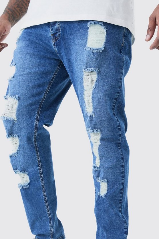 Plus Skinny Stretch Jeans mit Rissen