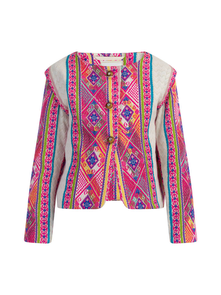 IZIA Jacke in Mehrfarbiges Pinkes Ethnomuster günstig kaufen