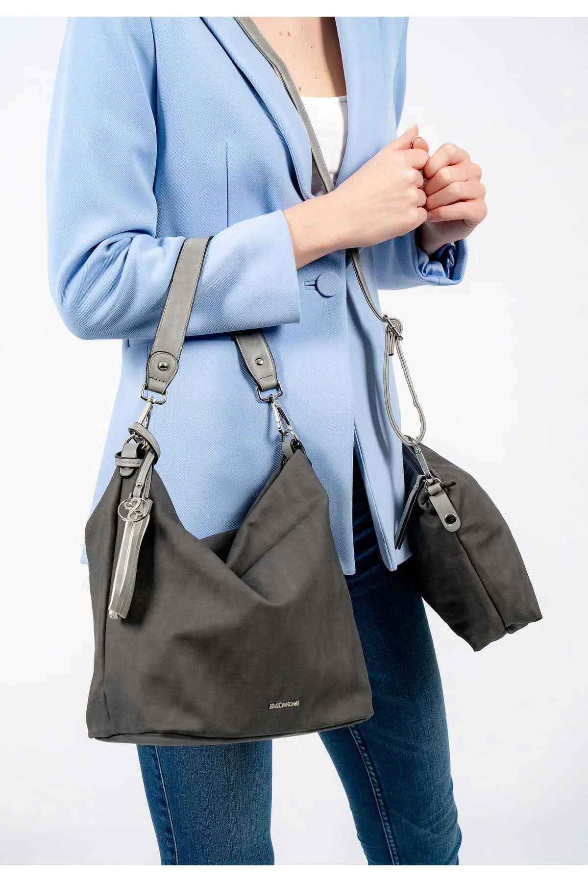 Emily & Noah  Handtasche - Grau - Unifarben