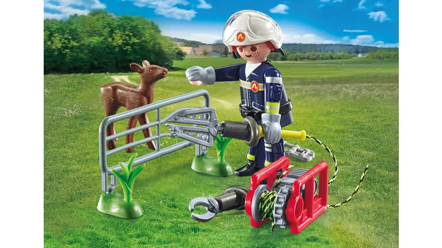 PLAYMOBIL 71467 ACTION HEROES Feuerwehr-Tierrettung