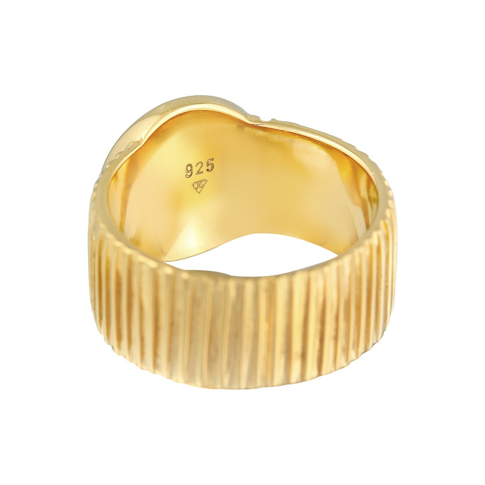 Elli PREMIUM Elli PREMIUM Bague Bague Signet Femme Structure Relief Chunky Blogger Tendance en Bague