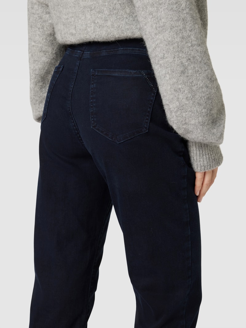 Jeans mit 5-Pocket-Design Modell 'Carola' in marineblau