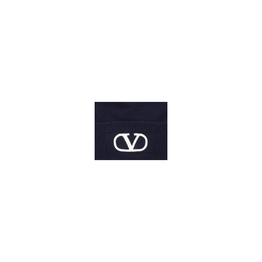 Valentino Garavani - Beanie VLOGO Wolle - blau