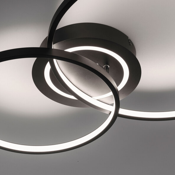 LED-Deckenleuchte ASMINA, schwarz