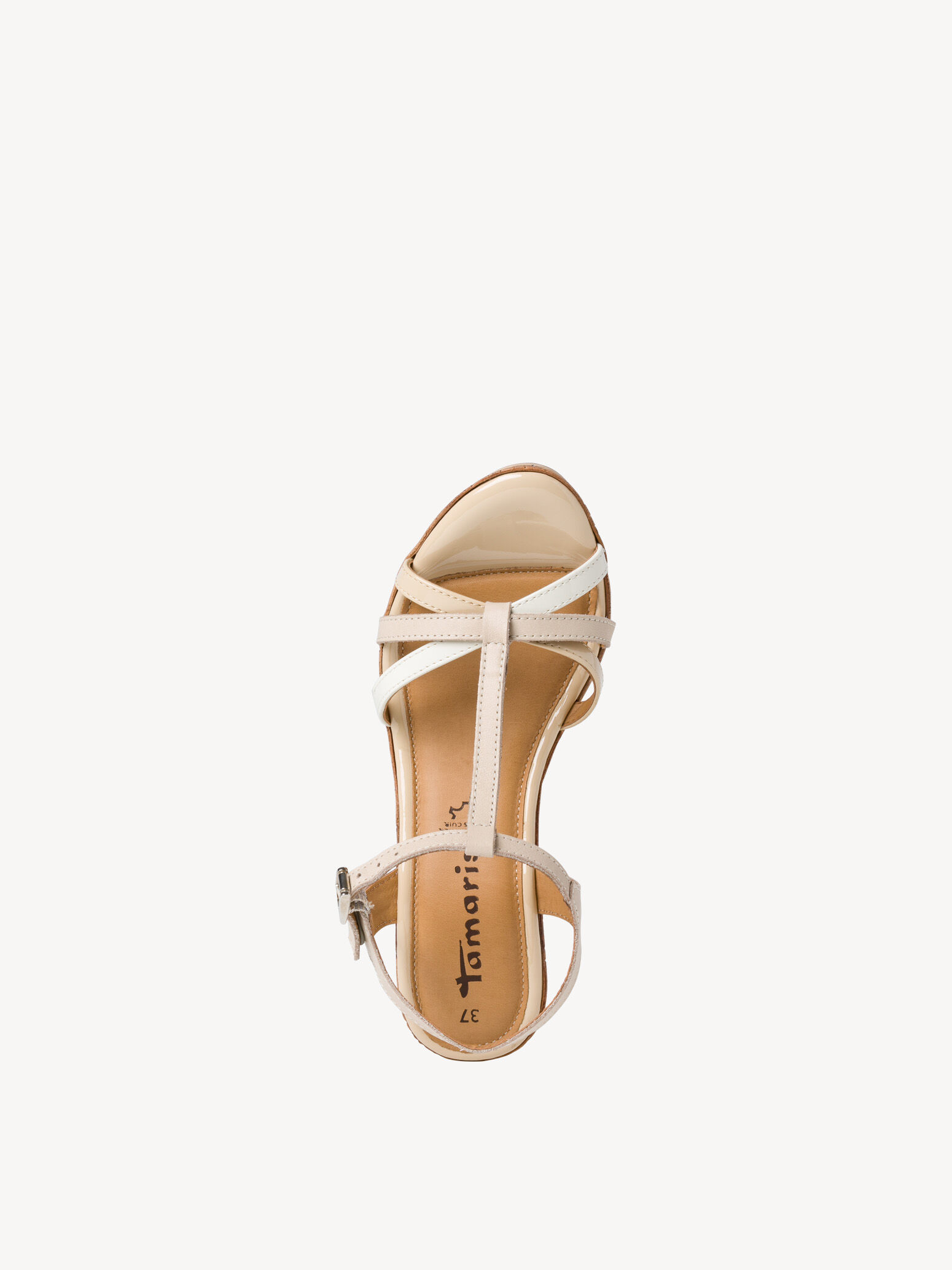 Sandale à talon - beige