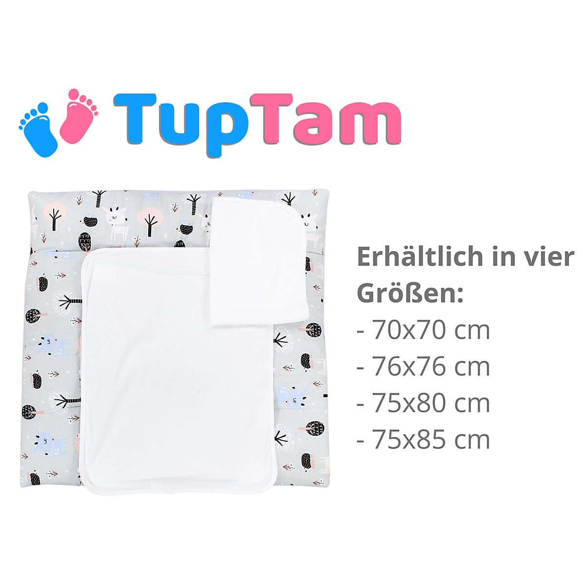 Wickelauflage inkl. 2 Frotteebezüge für Kinder