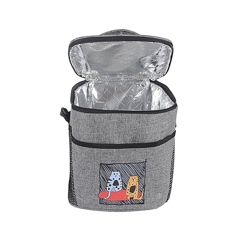 BIGGDESIGN Kühltasche Biggdesign Cats Kühltasche, grau, 10 L