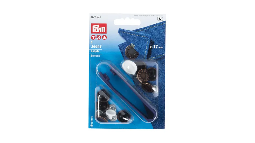 Prym nähfreie Jeans-Knöpfe Lorbeerkranz Messing 17 mm altkupfer altkupfer