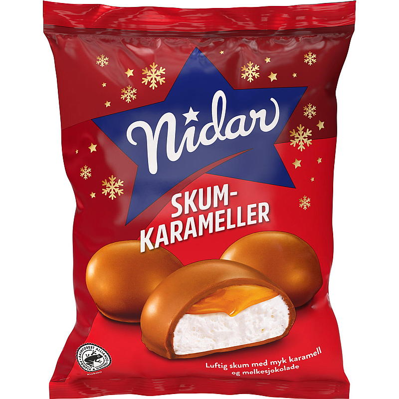 Nidar Skumkarameller 190 g Nidar