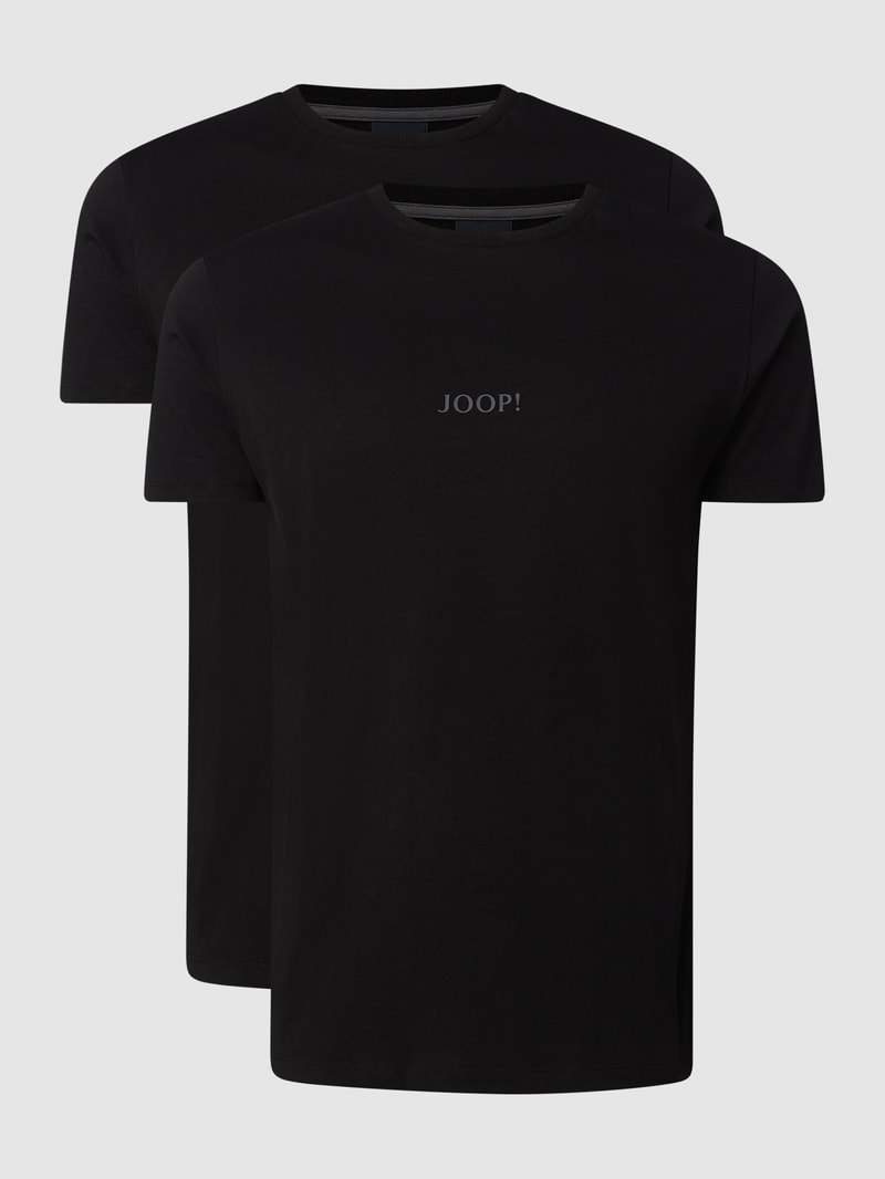 T-Shirt aus Baumwolle im 2er-Pack in schwarz