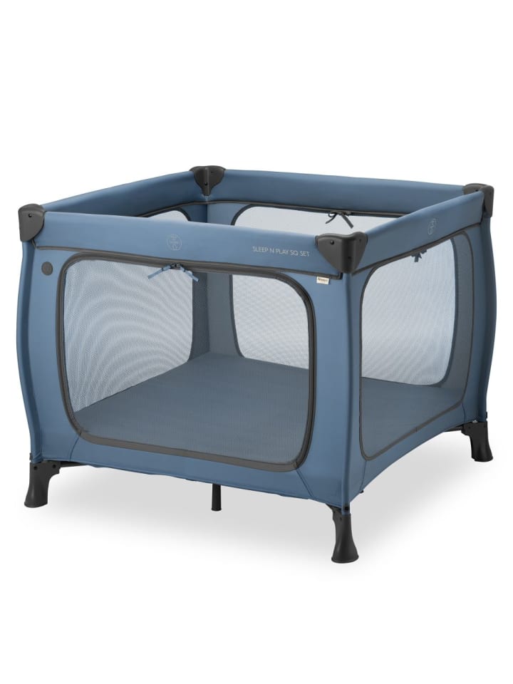 Hauck Reisebett & Laufgitter Sleep N Play SQ Set (mit Komfort-Matratze in blau günstig kaufen onesize