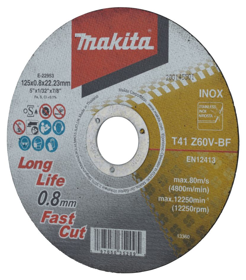 Makita Accessories E-22953-12 Stainless Steel Cutting Disc