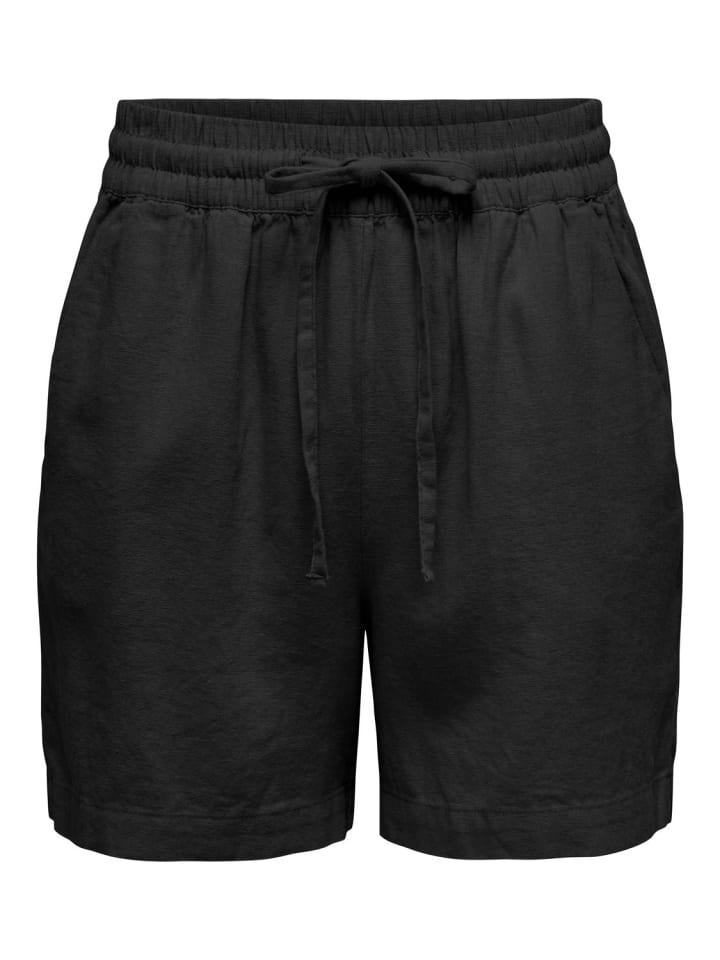 JACQUELINE de YONG Shorts Hohe Taille loose Fit Elastische Taille Kordelzug in Schwarz-3 günstig kaufen