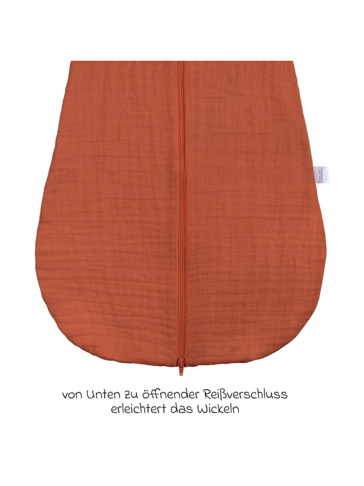 Makian Musselin-Schlafsack - Terracotta - Gr. 60 in rot günstig kaufen