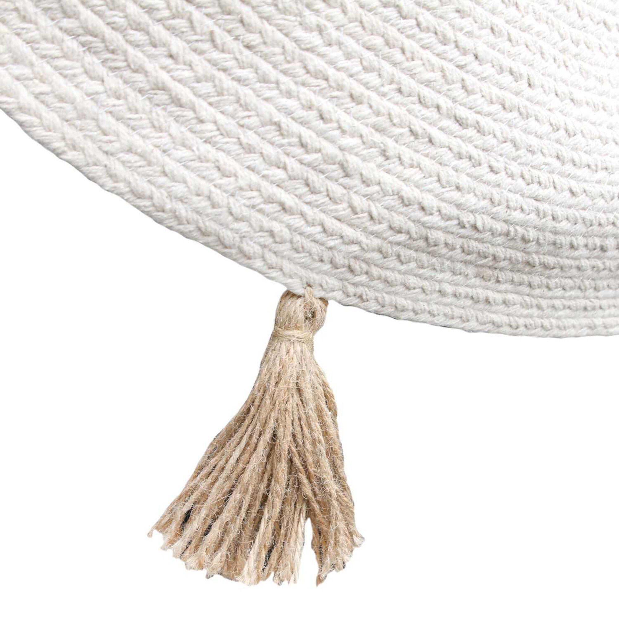 Tapis coton à pompons