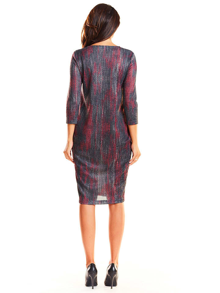 INFINITE YOU Kleid in Dunkelblau/ Rot günstig kaufen