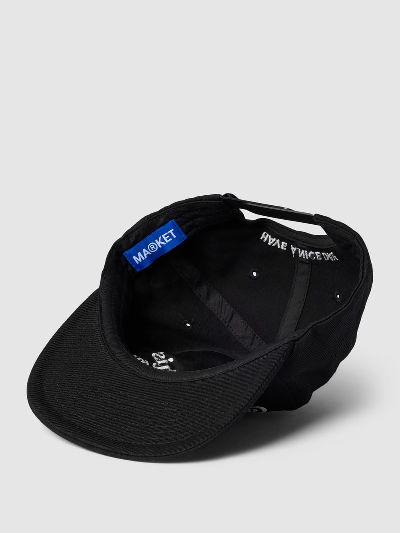 Cap mit Label-Stitching Modell 'WEB' in schwarz