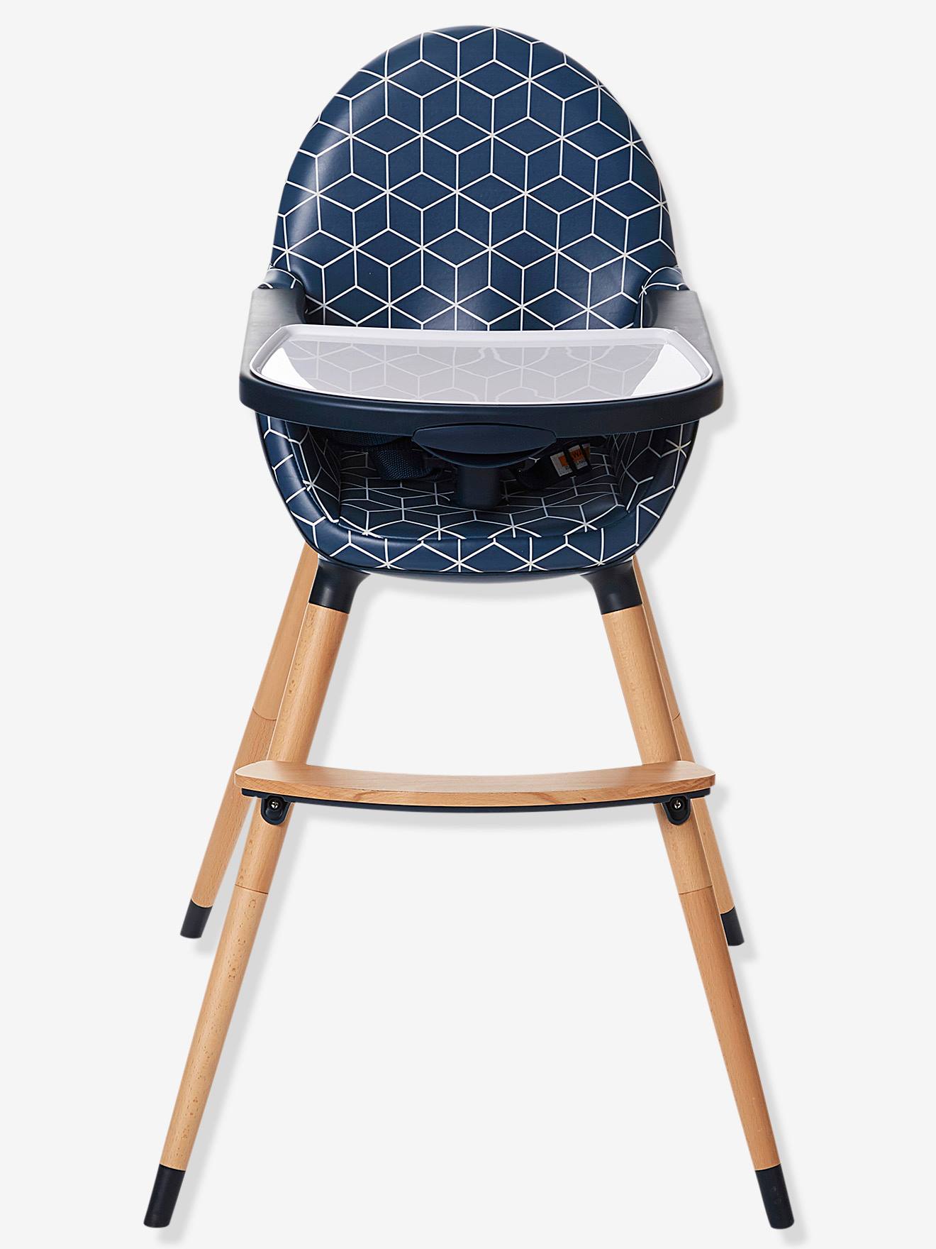 Chaise haute évolutive 2 hauteurs TopSeat bleu imprimé