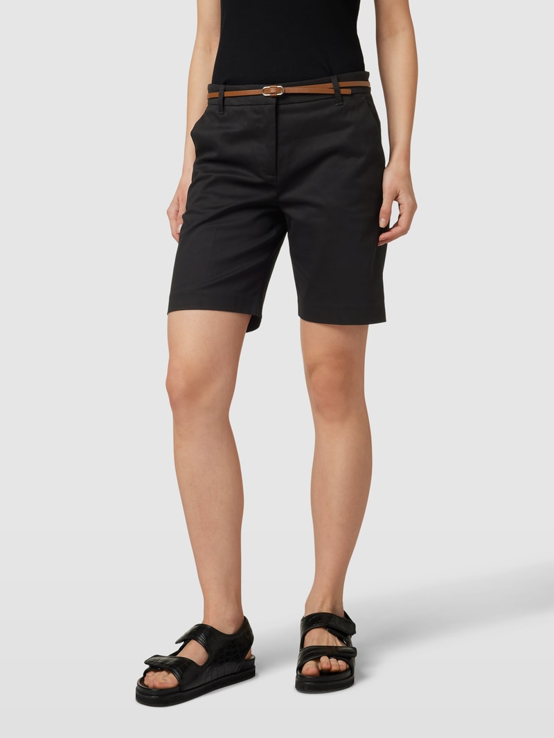 Shorts mit Eingrifftaschen Modell 'By Days' in schwarz