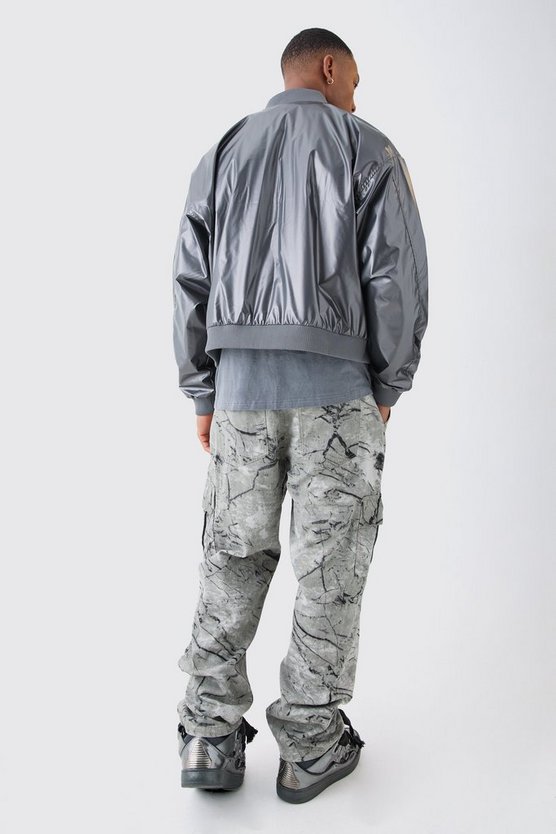 Kastige Metallic Ma1 Bomberjacke