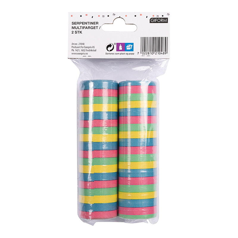 Giform Serpentiner 2 stk 33x450 cm multifarget