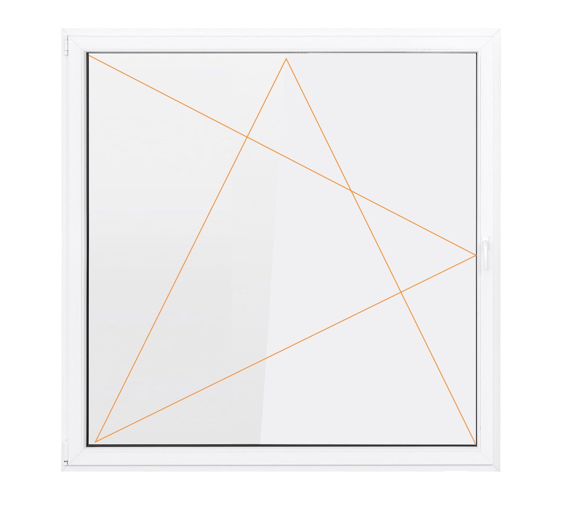 SN DECO GROUP Kellerfenster 1 Flügel 800x800 Dreh-Kipp 2-fach Verglasung weiß 70 mm Profil, (Set), RC2 Sicherheitsbeschlag, Hochwertiges 5-Kammer-Profil