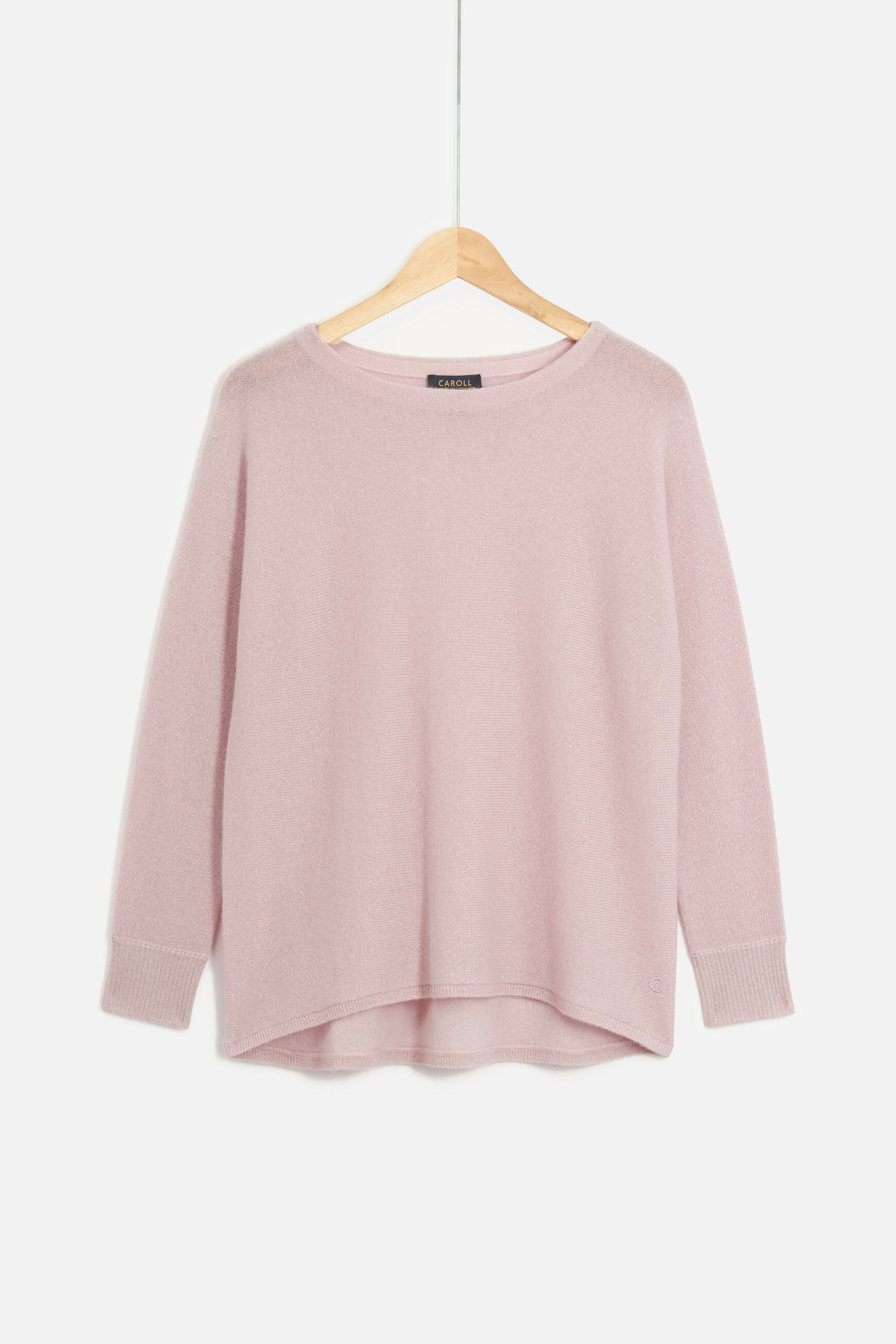 pull amelia lurex rose clair femme