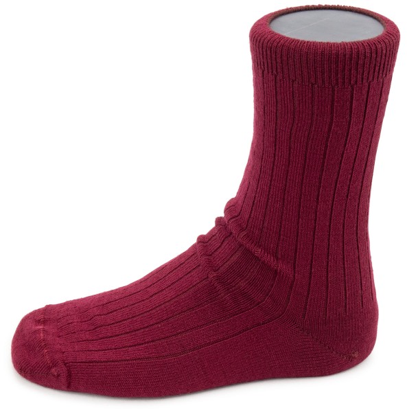 Steven kids ~ Strümpfe Merinowolle ~ Burgundy gerippt