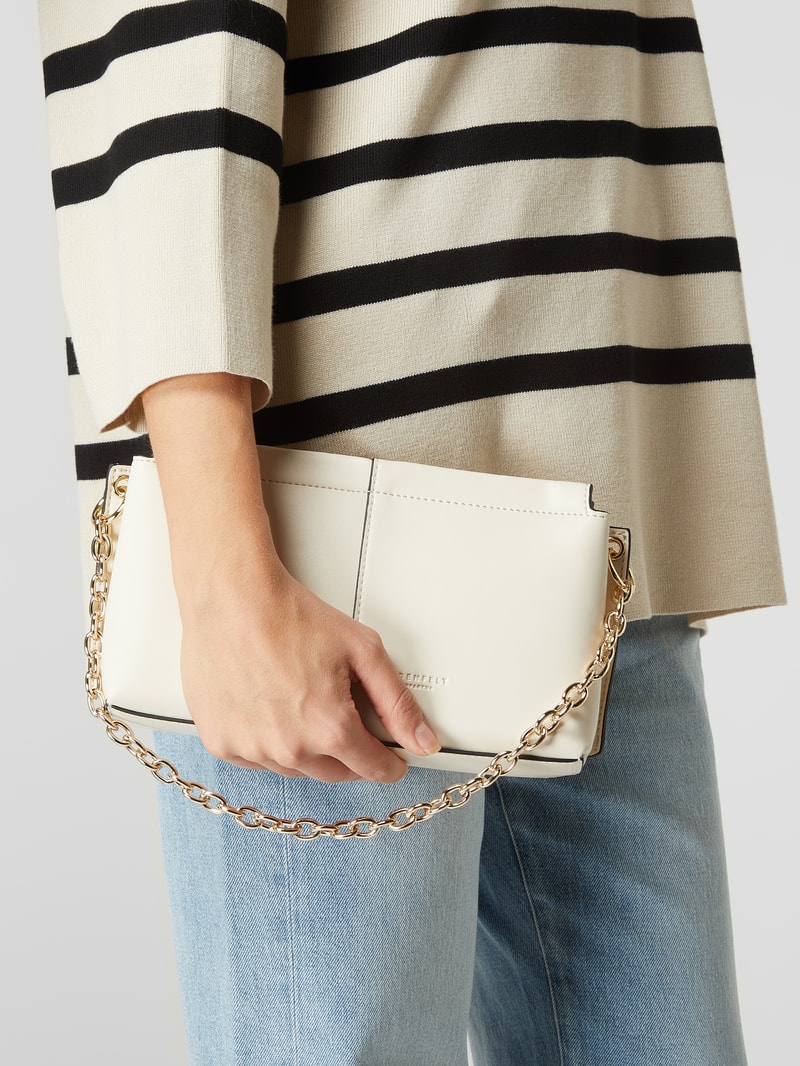 Pochette in Leder-Optik Modell 'Nees' in ecru