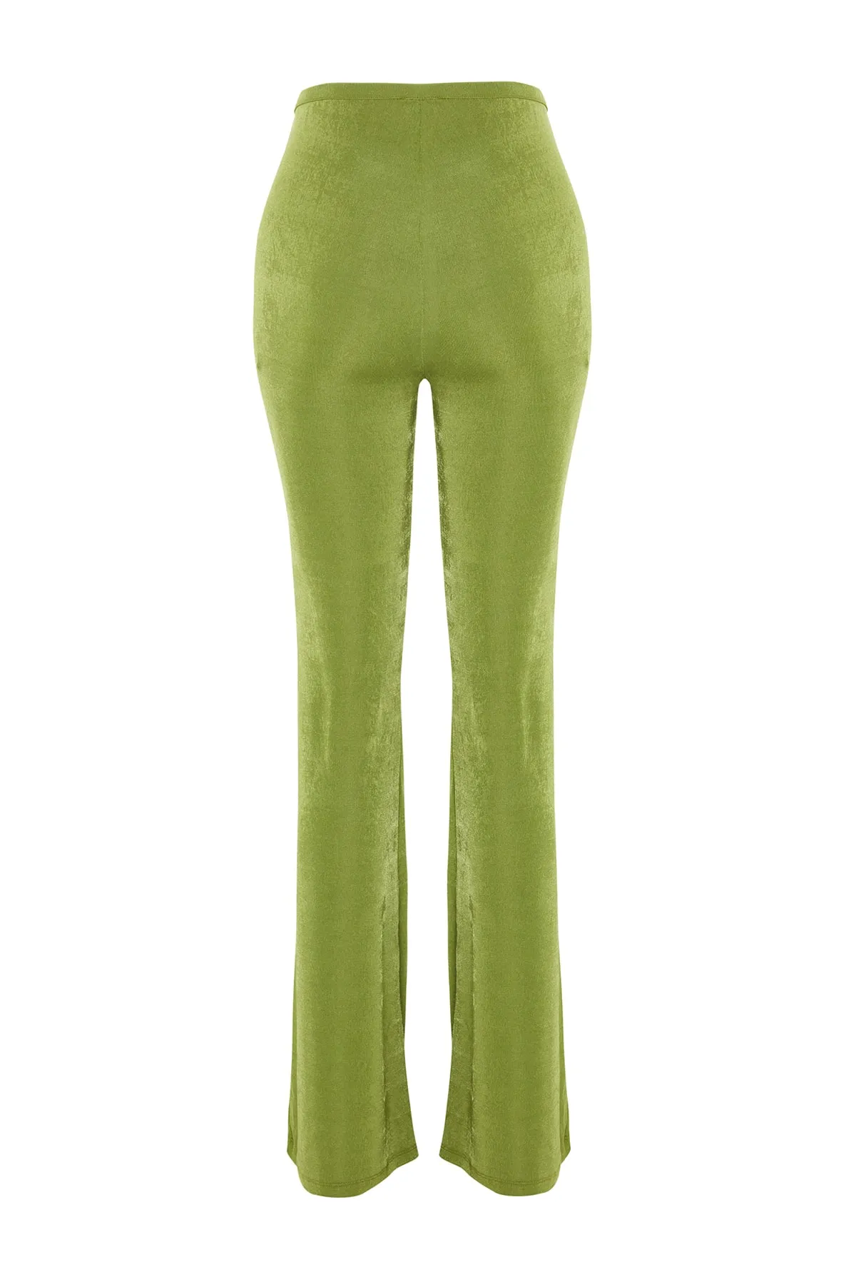 Trendyol Collection  Ölgrüne glänzende Strickhose TPRSS23PL00012