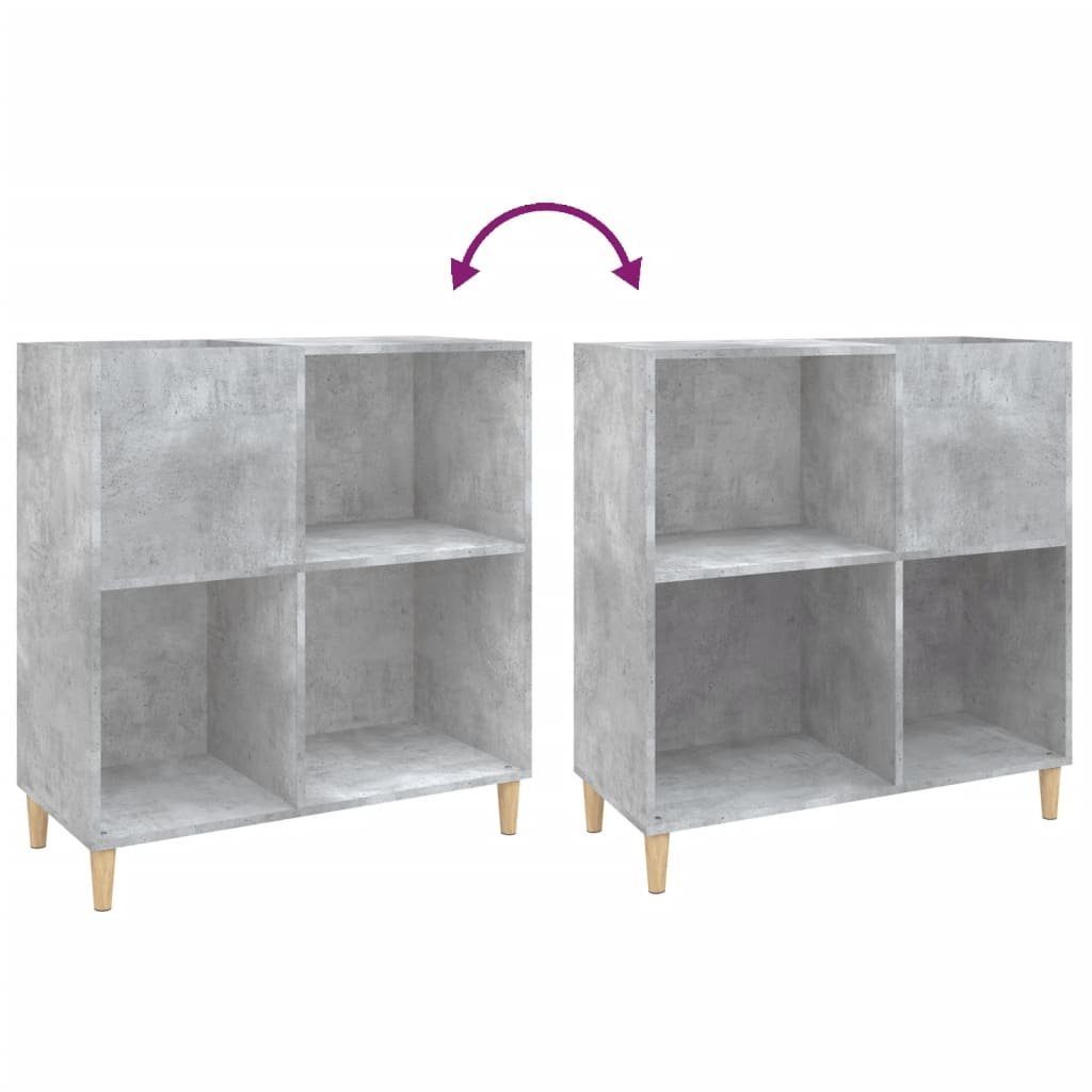vidaXL Media-Regal Plattenschrank Betongrau 84,5x38x89 cm Holzwerkstoff, 1-tlg.