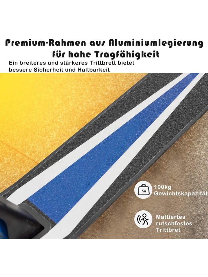 COSTWAY Roller mit 2 LED Rädern ab 10 Jahre in Blau günstig kaufen 90 cm