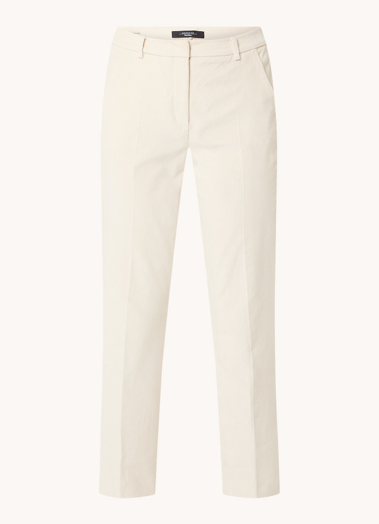 MaxMara Marruca high waist straight fit cropped chinos made of corduroy