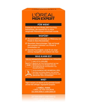 L'Oréal Men Expert Pure Carbon Anti-Pickel 24H Feuchtigkeitspflege Gesichtscreme-50 ml
