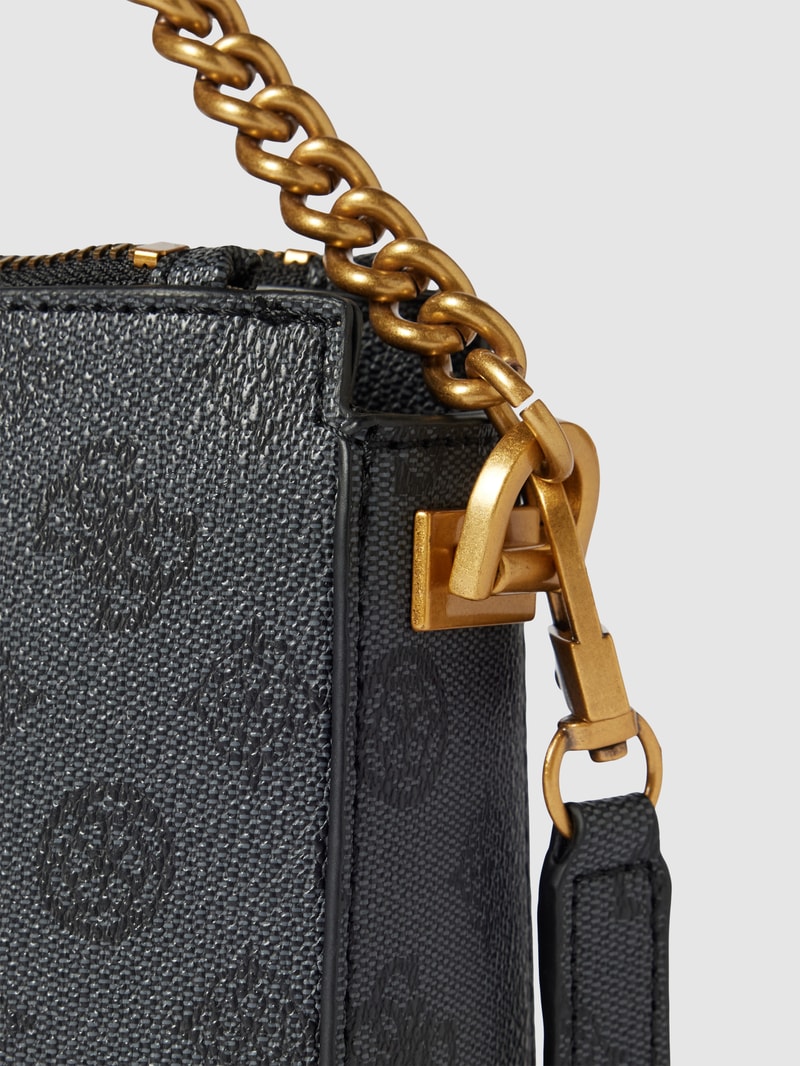 Umhängetasche mit Allover-Muster Modell 'FYNNA MINI STATUS' in anthrazit