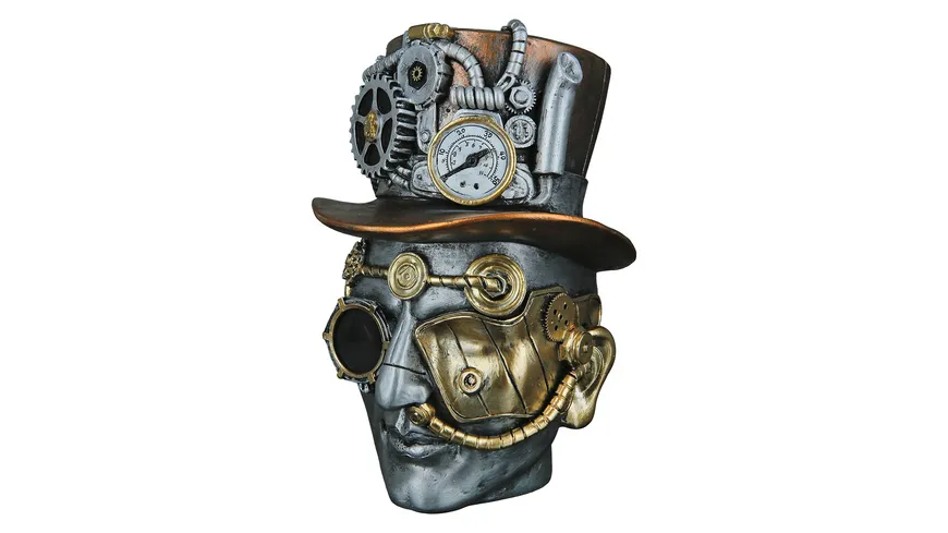Casablanca Steampunk Poly Skulptur Male H=20cm silberfarben