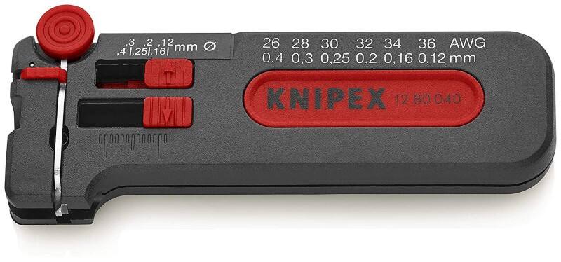Knipex Abisolierzange 12 80 040 SB Kunststoff Schwarz