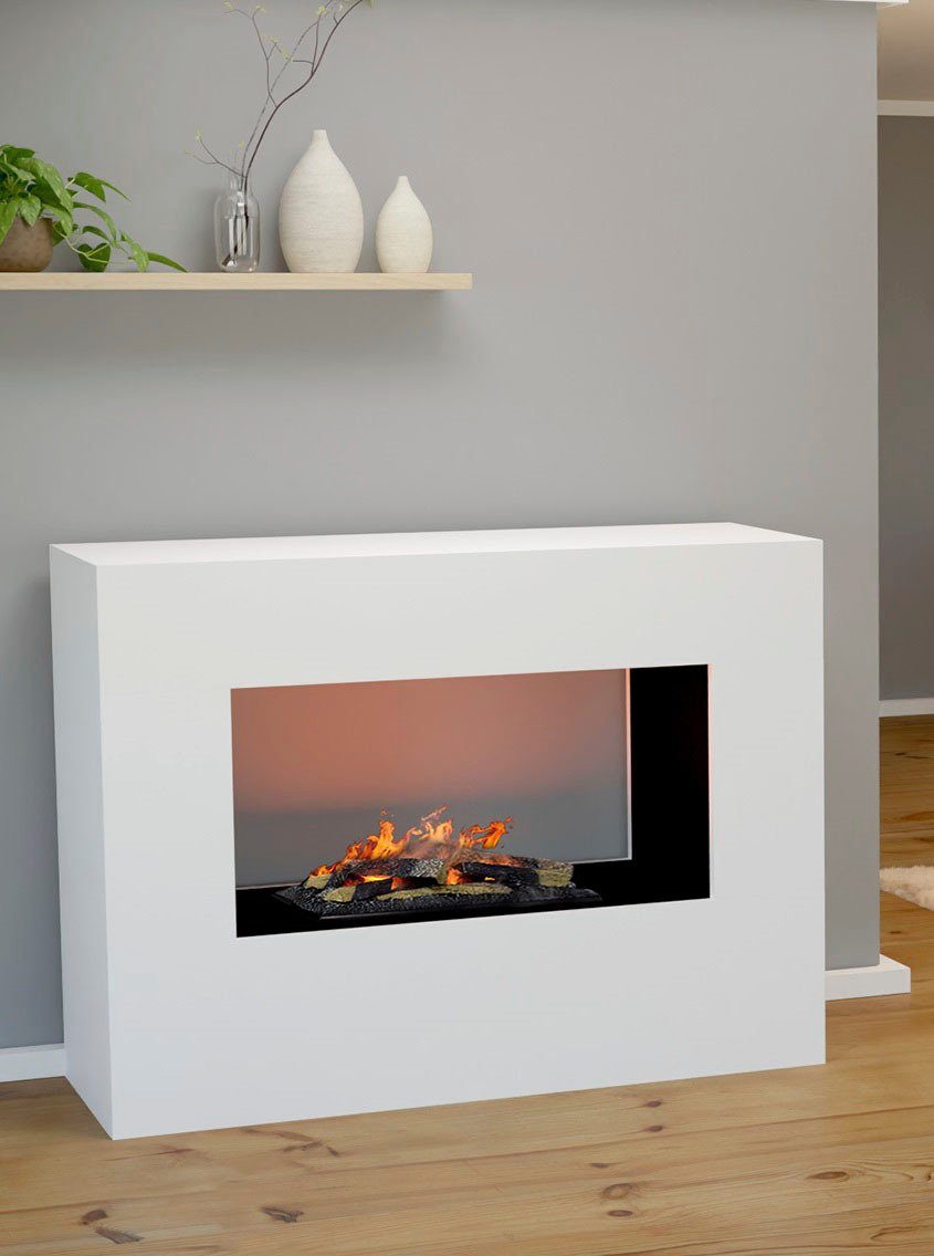 GLOW FIRE Elektrokamin Konsalik, Wasserdampfkamin mit 3D Feuer mit integriertem Knistereffekt