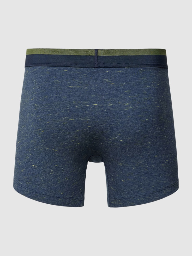 Boxershorts mit Label-Bund Modell 'INJECTED' im 2er-Pack in blau meliert