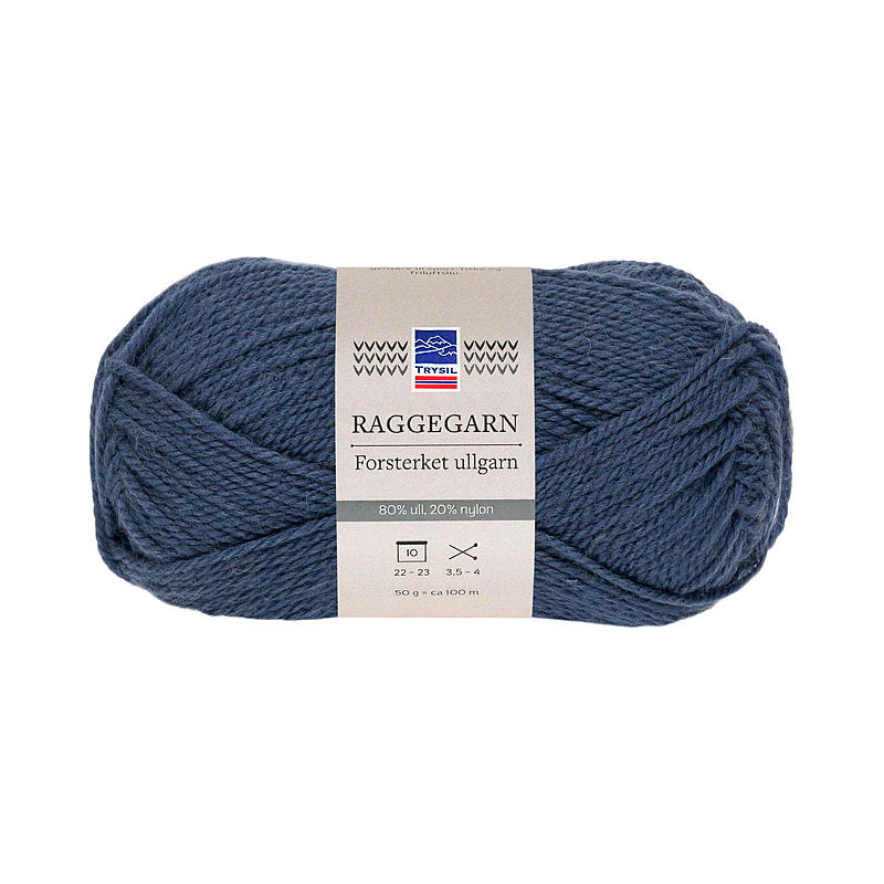 Trysil Raggegarn klassisk 80% ull, mørk denim