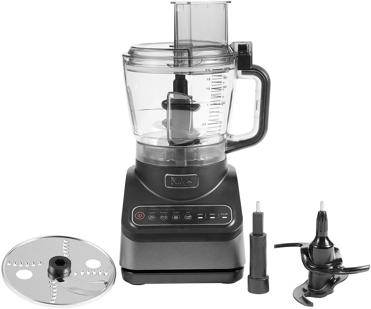 NINJA Küchenmaschine Kompaktmaschine mit Auto-iQ BN650EU, 850 W, 2,1 l Schüssel, incl. 2,1 L Schüssel & diverser Einsätze