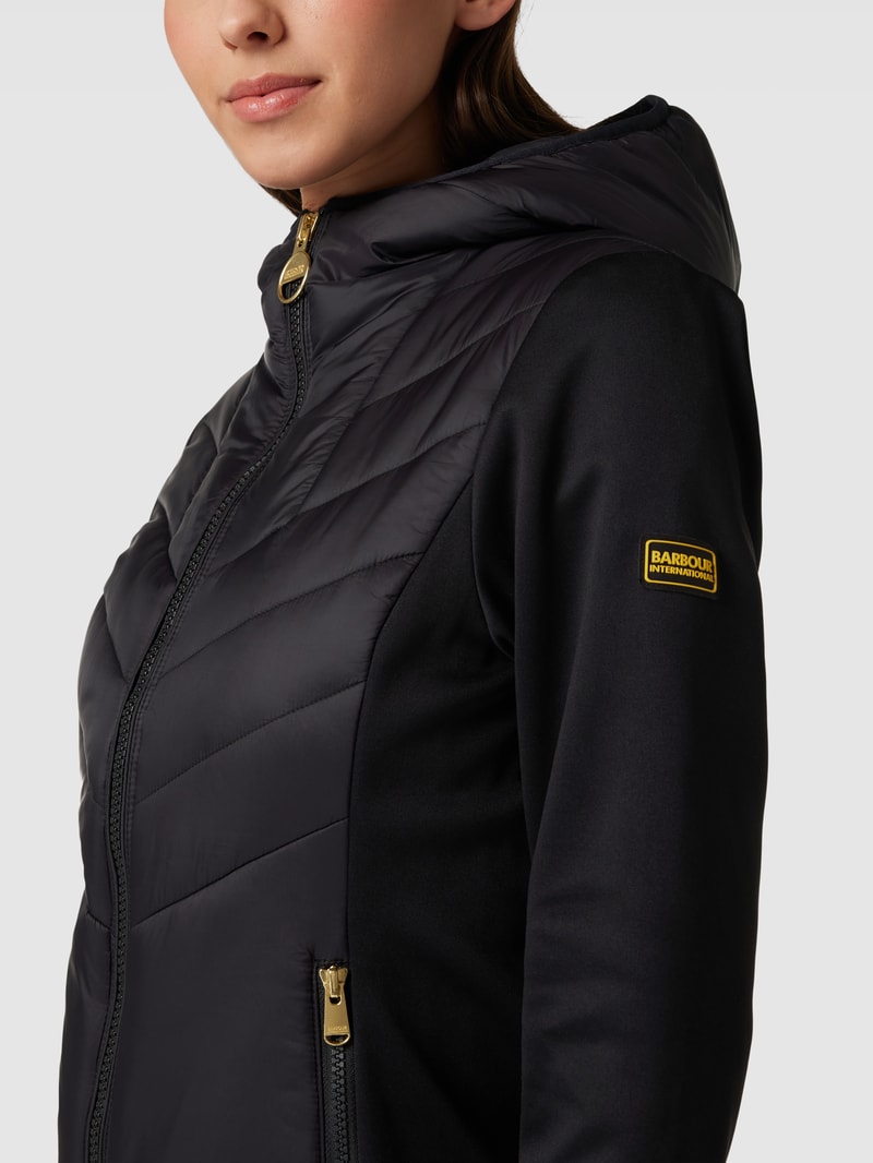Jacke mit Label-Details Modell 'Alonso' in schwarz