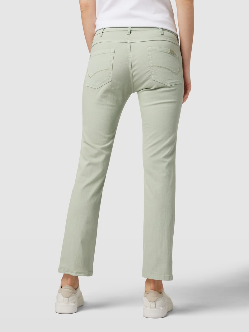 Hose mit Label-Details Modell 'CARLA' in khaki