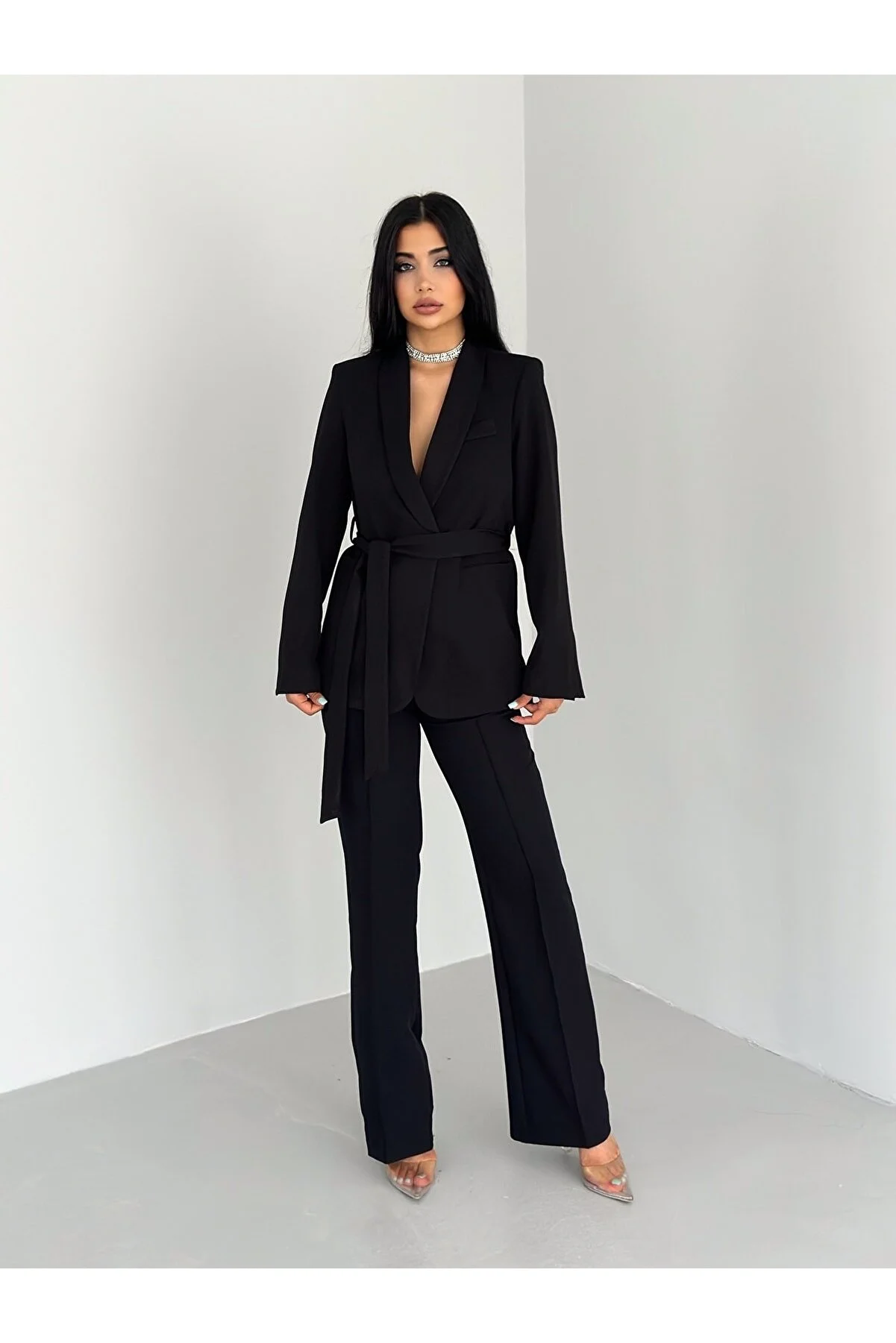 ZF BUTİK  Zweiteiler - Schwarz - Regular Fit