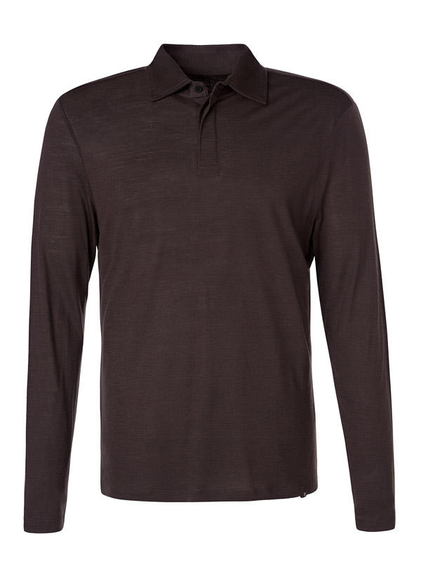 BOGGI MILANO, Polo-Shirt, Woll-Jersey, braun