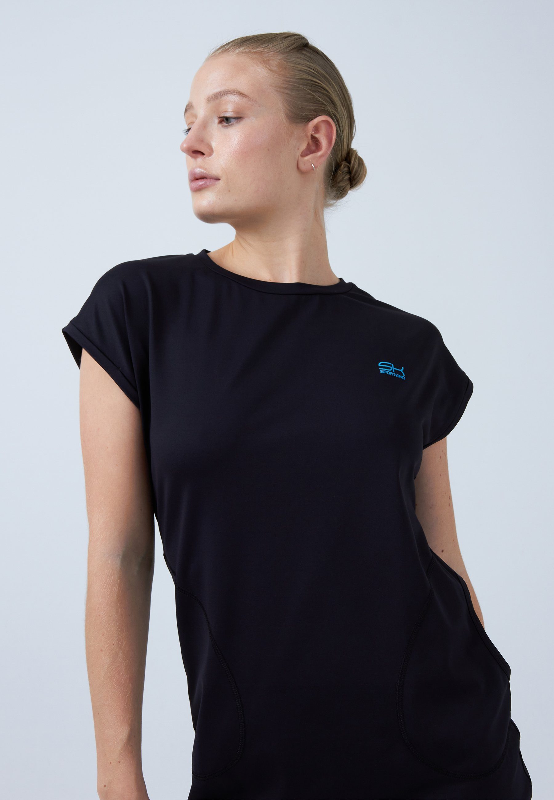 SPORTKIND Tenniskleid Loose Fit Mädchen & Damen schwarz